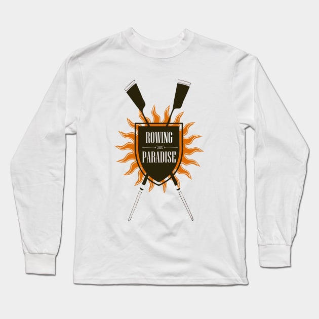 Rowing coat of arms - Rowing Paradise Long Sleeve T-Shirt by RowingParadise